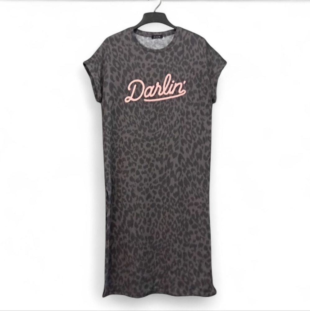 Zutter Darlin Sz. S Vintage Graphic Leopard Midi Dress